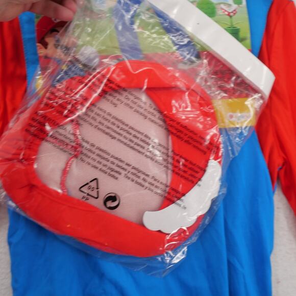 New Disguise Men's Medium Super Mario Bros Costume Includes Hat & Mustache - Picture 10 of 12